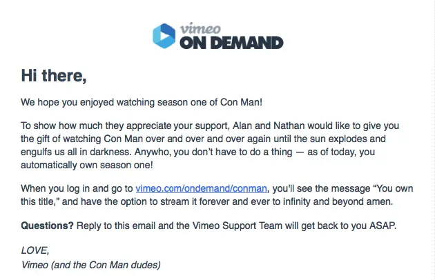 Con Man And Vimeo