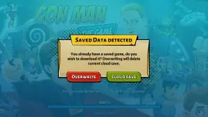 Con Man the Game cloud-save