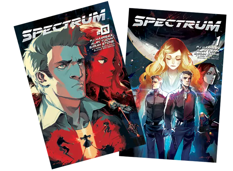 Spectrum comic book covers