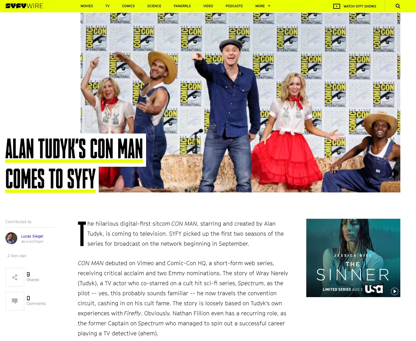 SYFY - ALAN TUDYK'S CON MAN COMES TO SYFY
